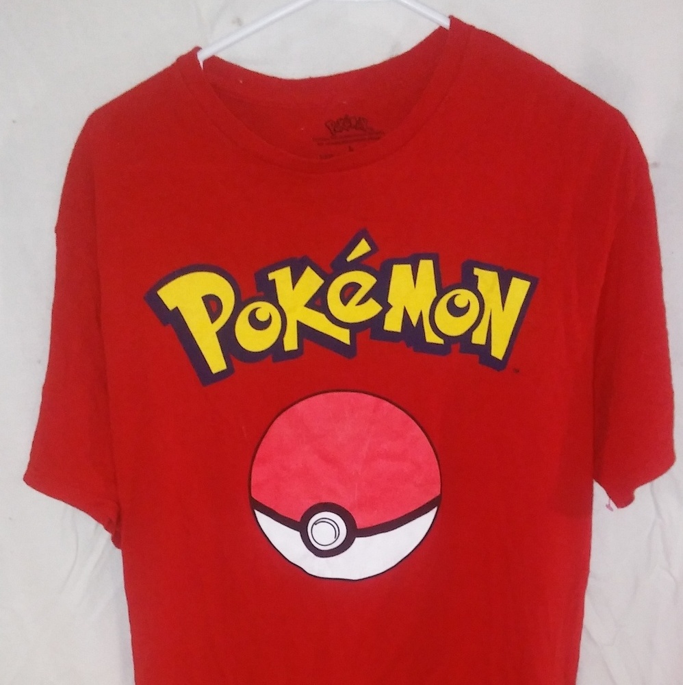 Red pokenon t-shirt size large